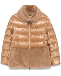 Herno - Faux-Fur Panel Jacket - Lyst