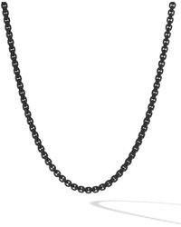 David Yurman - 14kt Yellow Gold And Stainless Steel Dy Bel Aire Box-chain Necklace - Lyst
