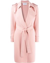 Harris Wharf London Trench à taille nouée - Rose