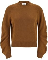 Nude - Crew Neck Cuffed-Sleeve Sweater - Lyst