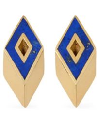 Burberry - Lapis Hollow Stud Earrings - Lyst