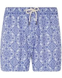 Peninsula - Marettimo Majolica-Tiles-Print Swim Shorts - Lyst