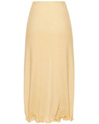 SEEN USERS - Twombly Bloom Ruffled Midi Skirt - Lyst