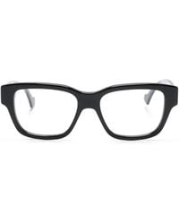 Gucci - Eckige Brille Mit Logo-Gravur - Lyst