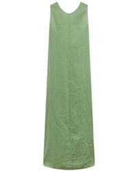 Aspesi - Cut-Out Tie-Fastening Maxi Dress - Lyst