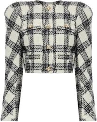 Vetements - Check-Pattern Crop Tweed Jacket - Lyst