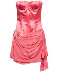 Alex Perry - Draped Corset-Style Mini Dress - Lyst