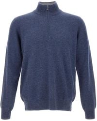 Della Ciana - Half-Zip Stand-Up-Collar Sweater - Lyst
