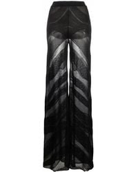 Just Cavalli - Chevron-Pattern Palazzo Pants - Lyst