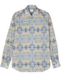 Mazzarelli - Floral-Print Cotton Shirt - Lyst