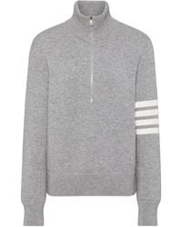 Thom Browne - Four-Bar Stripe High-Neck Sweater - Lyst