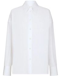 Dolce & Gabbana - Hemd Mit Spitzem Kragen - Lyst