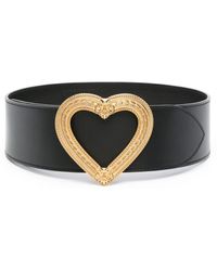 Moschino - Heart-buckle Leather Belt - Lyst