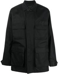 Balenciaga - Multi Pocket Cargo Shirt Jacket Black - Lyst
