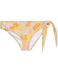 Chloé - Sun-Bleached Flower-Print Bikini Bottoms - Lyst