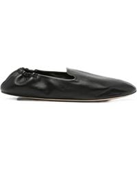 The Row - Casa Elasticated Leather Slippers - Lyst
