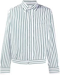 Lanvin - Vertical-Stripe Blouson Shirt - Lyst