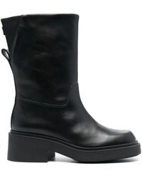 Furla - Attitude Leather Mid-Calf Boots - Lyst