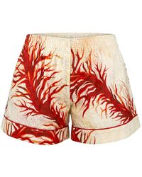 F.R.S For Restless Sleepers - Broderie-Anglaise Coral-Print Shorts - Lyst