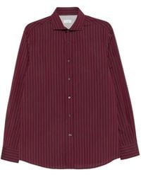 Brunello Cucinelli - Pinstripe-Pattern Long-Sleeve Shirt - Lyst
