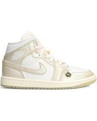 Nike - Air Jordan 1 Mid Se Perforated-Toe Sneakers - Lyst