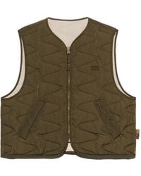 Bimba Y Lola - Khaki Reversible Padded Vest - Lyst