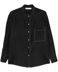 Tela - Contrast-stitching Silk Shirt - Lyst