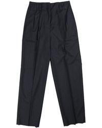 Margaret Howell - Pinstriped Tapered Tailored Trousers - Lyst