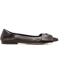 Pomme D ́Or - Bow-Detail Ballerina Flats - Lyst