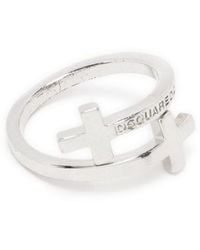 DSquared² - Logo-engraved Wrap Ring - Lyst