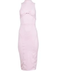 Fleur du Mal - Knot-Detail Jersey Midi Dress - Lyst