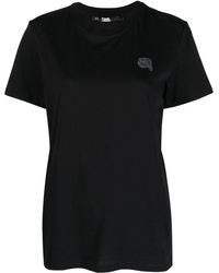 Karl Lagerfeld - Ikonik 2.0 Organic-cotton T-shirt - Lyst