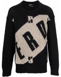 Enfants Riches Deprimes Intarsia-knit Sweater - Black