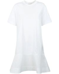 Moncler - Mini Broderie-Anglaise Ruffled Dress - Lyst