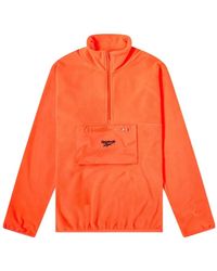 Reebok - Half-Zip Fleece Sweatshirt - Lyst
