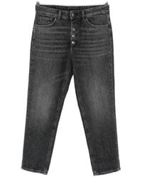 Dondup - Koons Button-Fly Cropped Jeans - Lyst