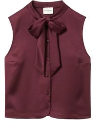 Claudie Pierlot - Sleeveless Bow-Neck Top - Lyst