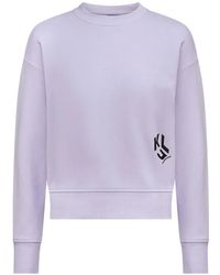 KARL LAGERFELD - Logo-Print Drop-Shoulder Sweater - Lyst