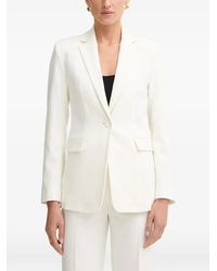 Morgan - Vcurl.F Single-Breasted Notched-Lapels Blazer - Lyst