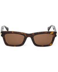 AllSaints - Tortoiseshell-Effect Rectangle-Frame Sunglasses - Lyst