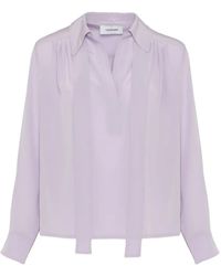 Yves Salomon - Tie-Neck Blouse - Lyst