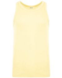 AURALEE - Ribgebreide Tanktop - Lyst