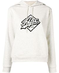 A.P.C. Hoodie Met Logoprint - Grijs