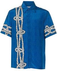 Amir Slama - X Mahaslama Zijden Overhemd Met Print - Lyst