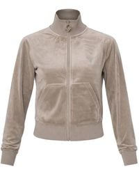 Guess - Zip-Fastening Velvet Jacket - Lyst