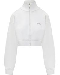 Off-White c/o Virgil Abloh - Felpa Arrow Con Zip - Lyst