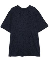 JNBY - Flocked Floral-Print T-Shirt - Lyst