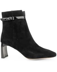 Linda Baumann - Buckle-Strap Square-Toe Ankle Boots - Lyst