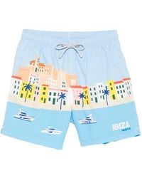 MC2 Saint Barth - Ibiza Graphic-Print Swim Shorts - Lyst