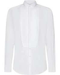 Dolce & Gabbana - Gold-fit Cotton Tuxedo Shirt - Lyst